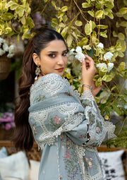 ELAF | SAMAA |UNSTITCHED LAWN 3PC EMBROIDERED SUITE