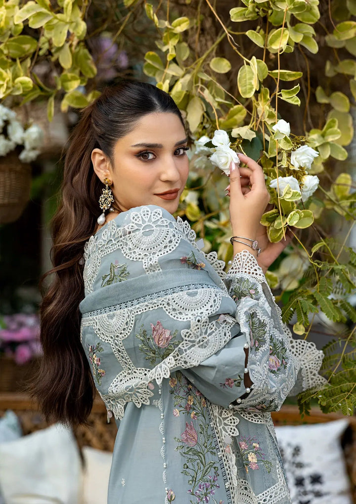 ELAF | SAMAA |UNSTITCHED LAWN 3PC EMBROIDERED SUITE
