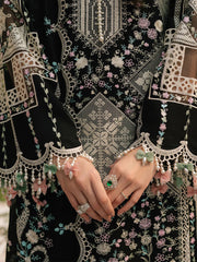 BIN ILYAS | UNSTITCHED LAWN 3PC  EMBROIDERED SUITE WITH DUPATTA EMBROIDERED