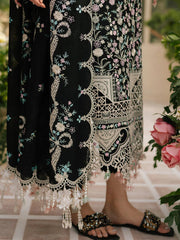 BIN ILYAS | UNSTITCHED LAWN 3PC  EMBROIDERED SUITE WITH DUPATTA EMBROIDERED