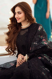 NUREH - 3PC LAWN EMBROIDERED SHIRT WITH LAWN PRINTED EMBROIDERED DUPATTA