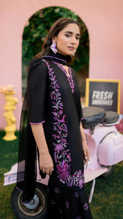 MRS-409 | Lawn Embroidered 3 Piece Stitched Suit