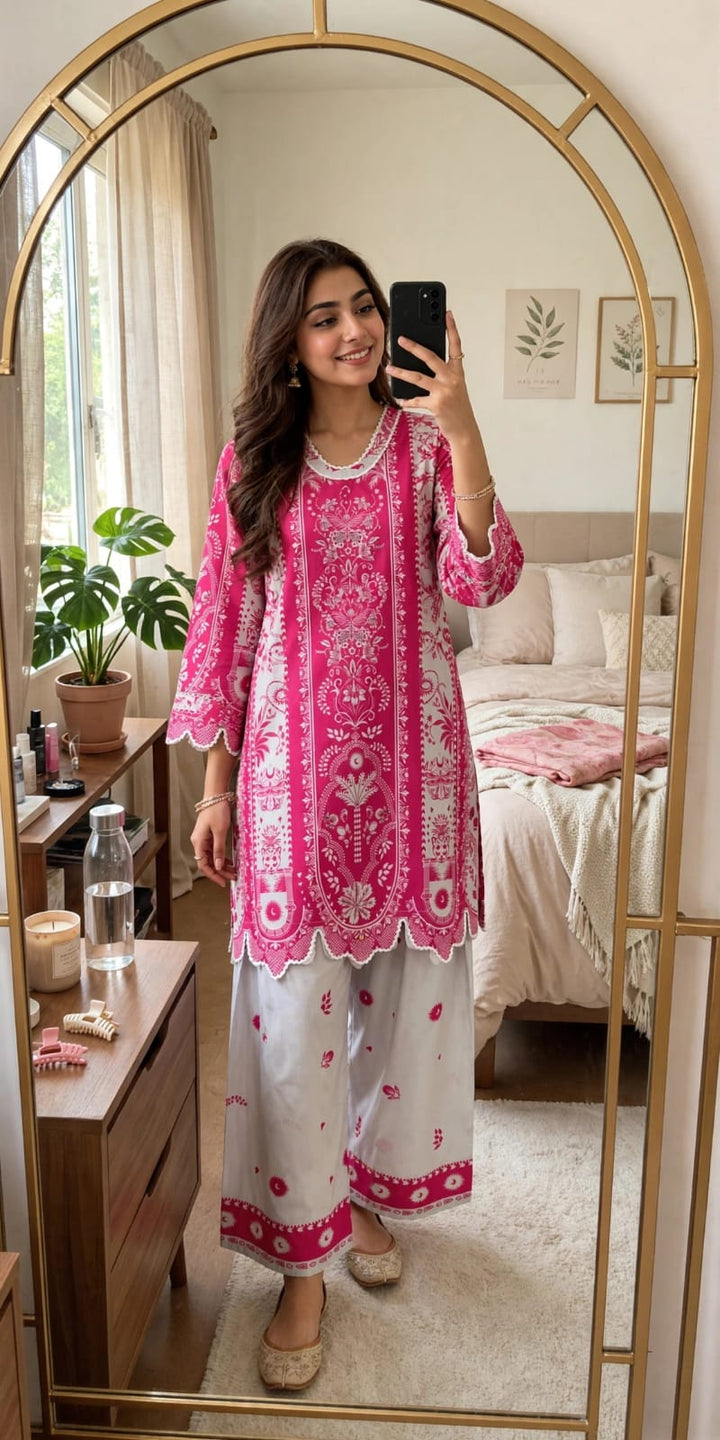 Crepe Silk Stitched 2Piece CH-393