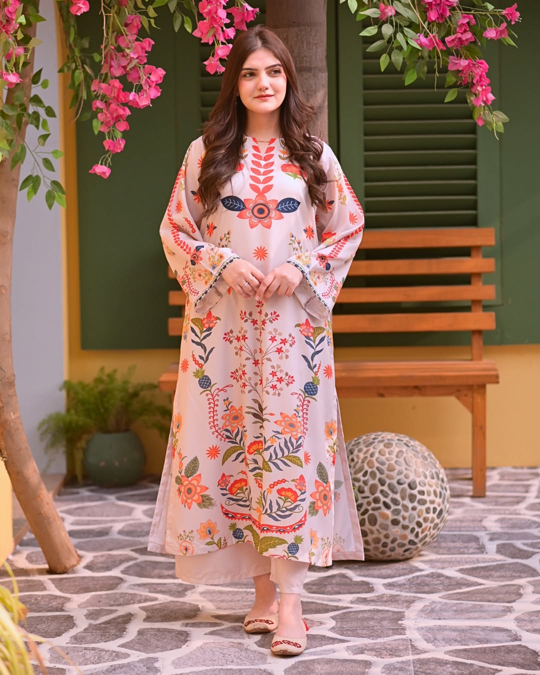 MRS-412 | 2 Piece Stitched Printed Kaftan Set