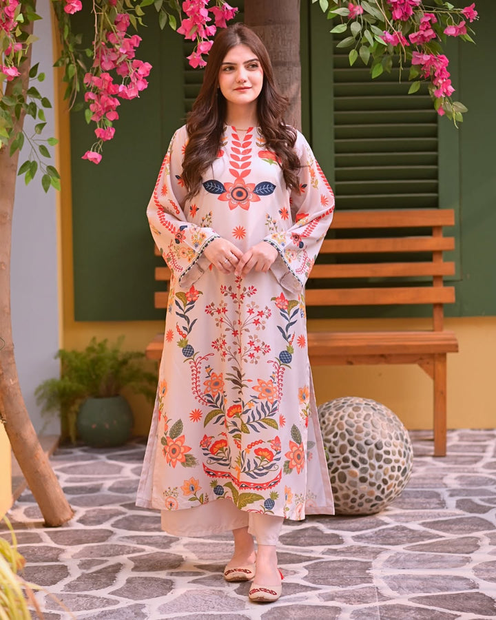 2Piece Printed CH-412  lawn