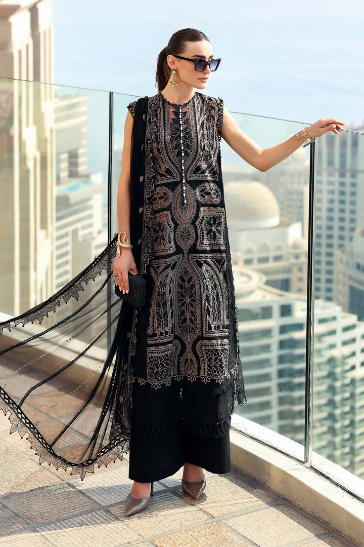 3PC UNSTITCHED DHANAK  EMBROIDERED SHIRT WITH EMBROIDERED SHAWL SA-655