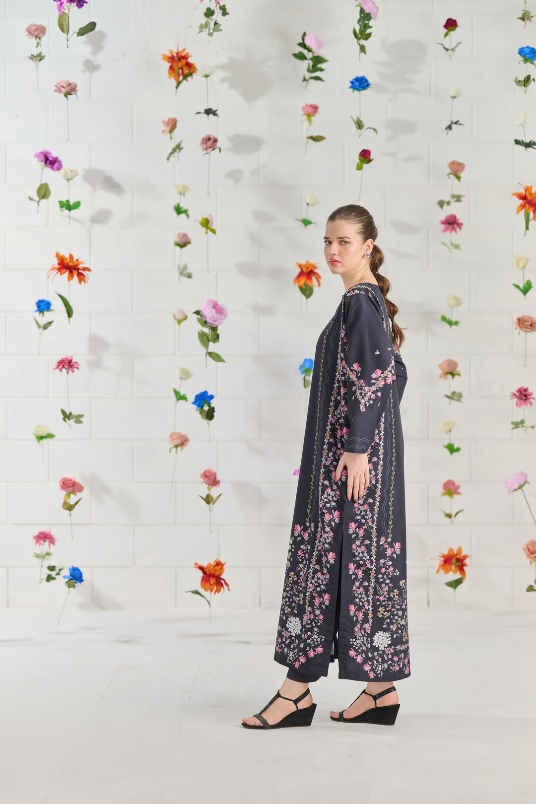 CH - 399  Orchid Premium Printed 3 Pc Stitched Suit