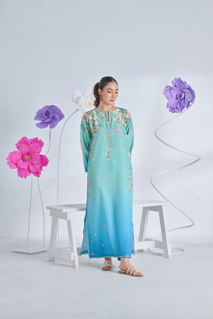 CH - 396 Premium Printed 2 Pc Stitched Suit
